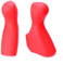 Couvre-capot de levier de frein de vélo compatible avec Ultegra 105 ST-6700 10 vitesses en gel de silicone - Pièces de rechange pour vélo de route (rouge)
