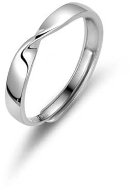 KONFEN Herren Ring Öffnung Verstellbarer Wikinger Streifenmuster/Cross/Quadratisches/Durchbrochenes/Eternity Infinity Mobius, Offene Retro Gothic Schmuck Vintage Party Geschenk Männer Jungen