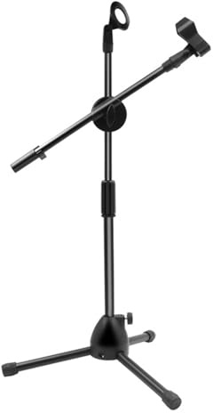 Microphone Holder Tripod Thickened Metal Height Adjustable | Recording Mike Stand Compact Structure for Show Karaoke Stage Performance Studio Recording Live Concert Events DJ Band Party