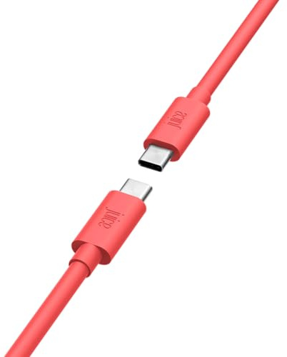 Juice USB-C to USB-C Cable 2m, Fast Charging & Sync Lead – Long Durable Type-C Charger for iPhone 17/17 Pro / 17 Pro Max, Samsung Galaxy S25 Ultra / S24, Pixel 9, iPad & More – Coral