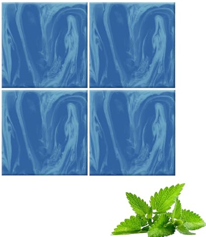Bar Soap Glacier Mint, Antibacterial Body Soap with Uplifting Mint and Cypress Oils, Deep Cleansing and Moisturizing for Dry Skin, Energizing Rich Lather, for Dry Sensitive Skin (4PCS)