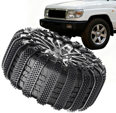 Catene da neve – Cinghie per ruota 27,5 cm | a cricchetto, cavo antiscivolo, materiale TPU, adatto al controllo di trazione estremo, per auto, SUV, pickup, ghiaccio, escursionismo, tutto il