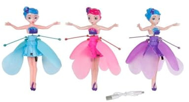 Fliegende Fee Puppe Glamour 16,5cm magisches Spielzeug USB aufladbar
