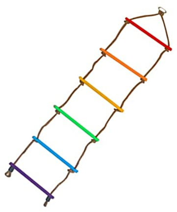 RASTKY Colorful Multi Layer Climbing Rope Ladder Safe and Sturdy With High Temperature Pressure Buckle for Amusement Climbing Rope Ladder