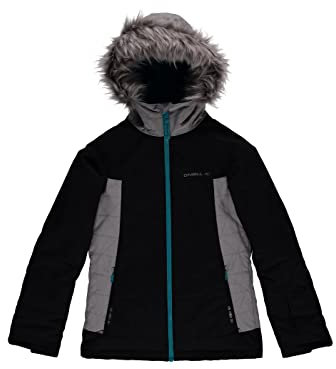 O'Neill Skijacke Winterjacke Snowboardjacke Felice grau Kunstfell Logo (152)