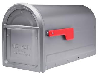 ARCHITECTURAL MAILBOXES 7900-2GR-R-10 Mapleton Pfostenhalterung, Graphit, L | Verzinkte Stahlkonstruktion für den Außenbereich mit rostbeständiger Pulverbeschichtung und einem magnetischen Türverschluss