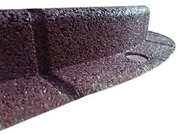 EcoShape FlexiBorder - Flexibel Rasenkante - Beeteinfassung für Rasenflächen - Wege - Erhöhte Begrenzungen - Kunstrasen (2 x 1 Meter, Braun)