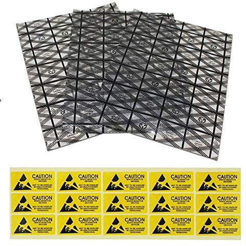 Supkeyer 30Pcs ESD Anti-Static Shielding Bags for SSD HDD and Electronic Device,Motherboard Graphics Video Card LCD Screen with Caution Labels (Assorted 30 x 40 cm / 11.8 x 15.7 inch)