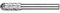 PFERD HM-Frässtift, Walzenrundform WRC, Zahnung ALLROUND, Frässtift-ø 8mm, Schaft-ø 6mm, Länge 60mm, 21001011 – für den vielseitigen Einsatz auf den wichtigsten industriell verwendeten Werkstoffen