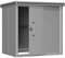 GFP Abri de Jardin en métal 187x152x212 cm Abri de Jardin à Toit Plat avec Porte coulissante en Gris Abri étanche à l'eau