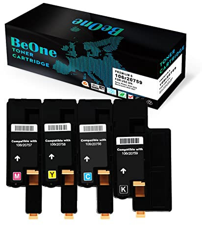 BeOne 4X 6020 106R02759 106R02756 106R02757 106R02758 Kompatible Tonerkartusche für Xerox Phaser 6020 6022 WorkCentre 6025 6027 (Schwarz/Cyan/Magenta/Gelb)