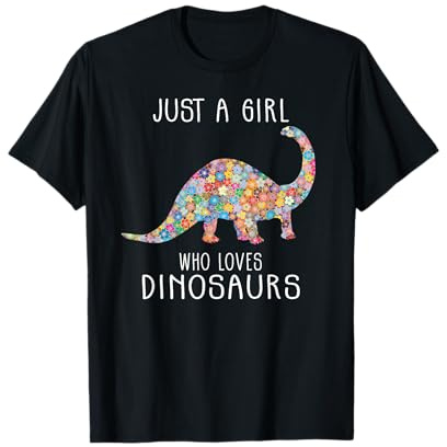 Girls Loves Dinosaurs Dinosaurier Mädchen Teenager T-Shirt