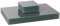 Harbour Housewares Glass Placemats & Coasters Set - 12pc - Grey - 30x20cm - Dining Table Protection Place Mats Cup Square Drink Coasters for Tabletops, Worktops