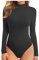 BODYWEAR LTD Ladies Turtle Neck Bodysuit Ladies Long Sleeve Stretch Leotard Top Sizes 8-14 (Black, 12-14)
