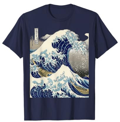 vintage giapponese tatuaggio arte kanagawa la grande onda t shirt Maglietta