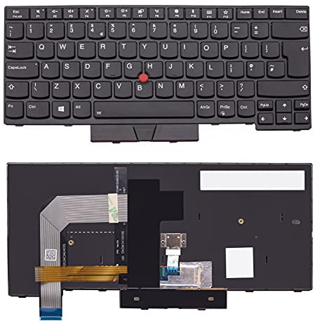 AJPARTS UK New Keyboard Replacement For Lenovo ThinkPad T470 Laptop Notebook Backlit UK Layout Keyboard QWERTY Black WithFrame