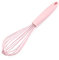Batidor de silicona de cocina de mano de 10 pulgadas para cocinar batidor de huevos batidor batidor batidor Whis batiendo agitación (rosa)