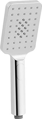 Cornat Handbrause Filiz - 80 x 120 mm Kopfgröße - verchromt - 3 Strahlarten: Normal- & Massagestrahl - Anti-Kalk & Wasserspareinsatz / ECO-Brausekopf für Dusche & Badewanne / TECB3481