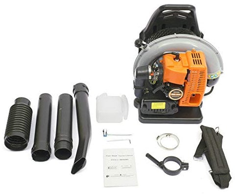 65CC Petrol Backpack Leaf Blower Commercial 2 Stroke Garden Yard Sweeper Tool, Extremely Powerful With New and Improved Padded Support Straps