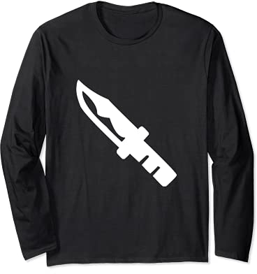 Dolchmesser Halloween Slasher Film Fan Langarmshirt