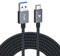 RAMPOW Cable USB C 3M, Cable USB Type C Charge Rapide 3A QC 3.0, Cable Chargeur USB C USB2.0 Nylon Tressé pour iPhone 15/15 Pro, Samsung Galaxy s21/s20/s10/s9/s8, Huawei P30/P20, Xiaomi-Gris Sidéral