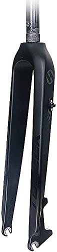 STRTG 26/27.5/29 Pouces Fourche Rigide De Vélo VTT Tout Carbone, Fourche De Vélo Ultralégère 28,6 Mm Frein À Disque À Tube Droit sans Filetage 9 Mm À Dégagement Rapide A,29 Pouces