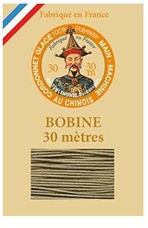 Sajou Fil Cordonnet glacé Polyester - Fil cordonnerie et Reliure - Fil au Chinois - Fabriqué en France - Coloris 280 - Lichen