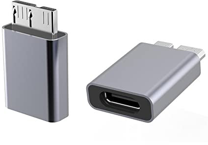 Kework 2 Pack Micro B USB to USB Type C Adapter, USB 3.1 Type C Female to USB 3.0 Micro B Male Adapter Converter Connector