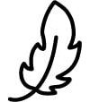 Stemplino® Maxistempel L - Motiv: Feder – 35mm Durchmesser - Holzstempel Kinder Stempel Bullet Journal Stempel mit Feder Motiv Feder Stempel