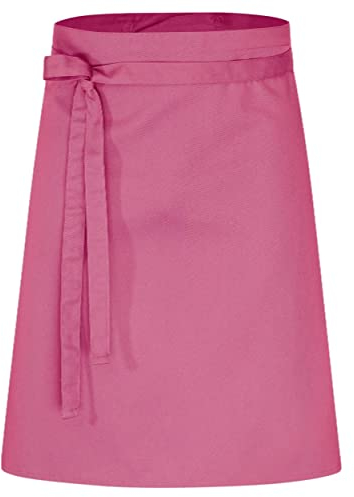 DESERMO 5er Set Premium Vorbinder 60x80cm (LxB) - Hochwertige Profi-Schürze für Frau & Mann - Küchenschürze aus Baumwollmischung - Schürze mit großer Farbauswahl - Stoffgewicht 220g/m² (Pink)