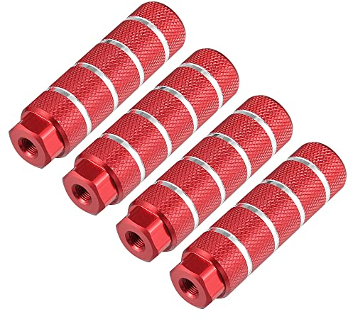X AUTOHAUX 4 Stück Hintere Fußrasten für BMX MTB Fahrräder Passend für 3/8 Zoll Achsen rot