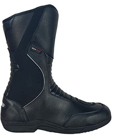 Bohmberg Viatos - Stivali da motociclista, da uomo, in vera pelle, 43 EU