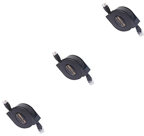 KOMBIUDA 3stücke Premium Ethernet Einziehbares Cat Netzwerkkabel Ultra-flach Für Lan Modem Router Pc Und Mit Vergoldeten Steckern Und Hoher Übertragungsrate