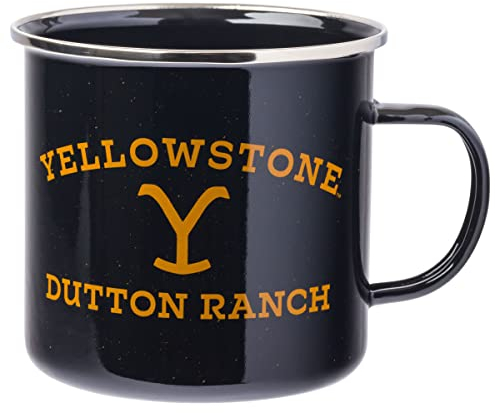 Silver Buffalo Yellowstone Dutton Ranch Emaille-Tasse Camper, 600 ml