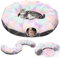 Pawaboo Katzenspielzeug, Faltbarer Katzentunnel Katzenbett mit Zentraler Matte und Glockenball Katzenhöhle Spielsachen für Kätzchen Kaninchen Kleine und Mittelgroße Katzen Spieltunnel