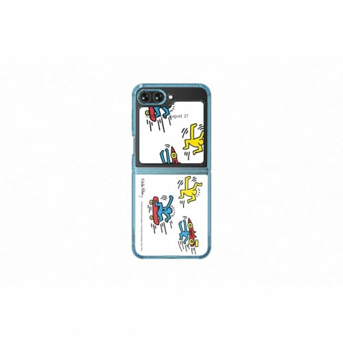 Samsung Galaxy Offizielle Keith Harring 'Skate' Inhaltskarte für Z Flip5 FlipSuit Hülle, transparent