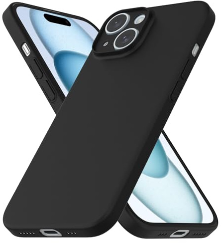 CELLBEE Ultra Dünn Hülle für iPhone 15 Case 0,45mm Schwarz für MagSafe | Eines der dünnsten Cases weltweit: Schutzhülle in Deep Black, 0,45mm, farbecht, für MagSafe, Voll-Kameraschutz
