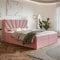 MOTIVENA Aspen Boxspringbett 180x200 mit Bettkasten und Topper, Polsterbett 180x200 mit Bettkasten, Taschenfederkern-Matratze (H3), T28 Komfortschaumstoff Topper (H3), Samt, Rosa (Pink)
