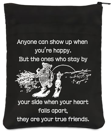 PLITI Freundschaft inspirierende Buchh¨¹lle Freund Geburtstagsgeschenk Fernbeziehung Buchh¨¹lle f¨¹r Seelenschwester, Anyone Show Up Bsblu, Buchumschlag