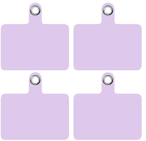 TBOC 4X Patchs de Remplacement Universel por Tour de Cou Telephone Portable [Lilas] Accessoire de Bandouliere Cordon Holder Porte Pochette Laniere Collier Corde Attache Chaine