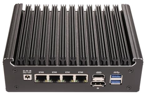 HSIPC Alder Lake N100 Quad Core Firewall Micro Appliance, Mini PC, Nano Computer, Router with 16G RAM 256G SSD, 4*i226-V RJ45 Port AES-NI