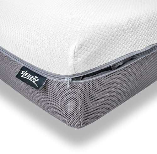 Sleezzz Premium Matratze Viscoschaum, Höhe 20 cm, Härtegrad H2/H3, mit Wendegriffen (120 x 200 cm)