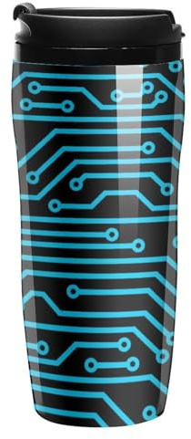 Circuito stampato tazze di caffè con coperchi doppia parete di plastica viaggio tazza di caffè rimovibile bevande Tumbler 350ml