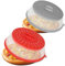 CasaCulina Paquete de 2 fundas plegables para microondas, tapa ventilada para microondas con agujero de gancho, protector de salpicaduras para plato, cuenco de platos, colador de frutas y verduras,
