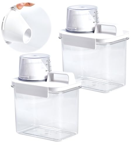 Sewokon 2pcs1100ML washing powder storage, laundry detergent storage,laundry detergent dispenser container