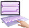 typecase Custodia con tastiera touch per iPad Pro 11 (M4) 2024, tastiera wireless con retroilluminazione a 11 colori, protezione girevole a 360°, custodia protettiva con portapenne, trackpad