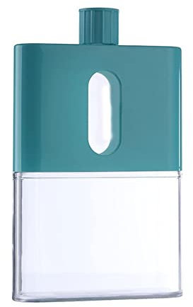 ZUOZUIYQ Kantinen & Wasserflaschen Wasserflasche, flach, quadratisch, L, Sportbecher, auslaufsicher, tragbar, Wasserkocher aus Kunststoff, kostenlose Trinkflasche in Papiergröße (blau)