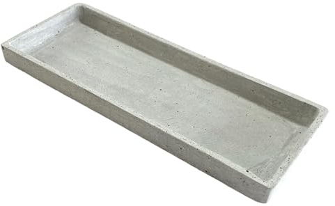 dio only for you Dekotablett, Dekoschale Betonoptik 27x10x2cm GRAU. Polyresin, Schmuckschale, moderne Schale, Steinoptik, Wohnaccessoire