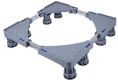 HOMSFOU Multi-functional Adjustable Base Stand Per Lavatrice e Frigorifero Piedi Antivibranti e Ruote Girevoli Struttura Inossidabile Supporto Per Elettrodomestici Domestici