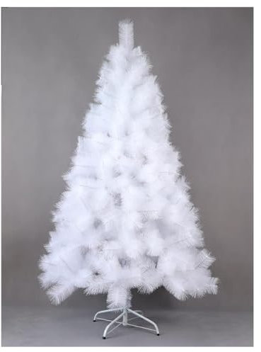 Árbol de Navidad Artificial, Altura de 120 cm / 150 cm / 180 cm / 210 cm, Estructura Desmontable, Ramas Abatibles, Soporte Metálico Plegable (Pino Blanco 210CM)